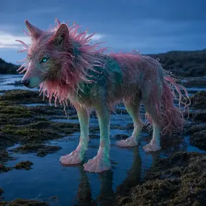 Sea anemone + Wolf